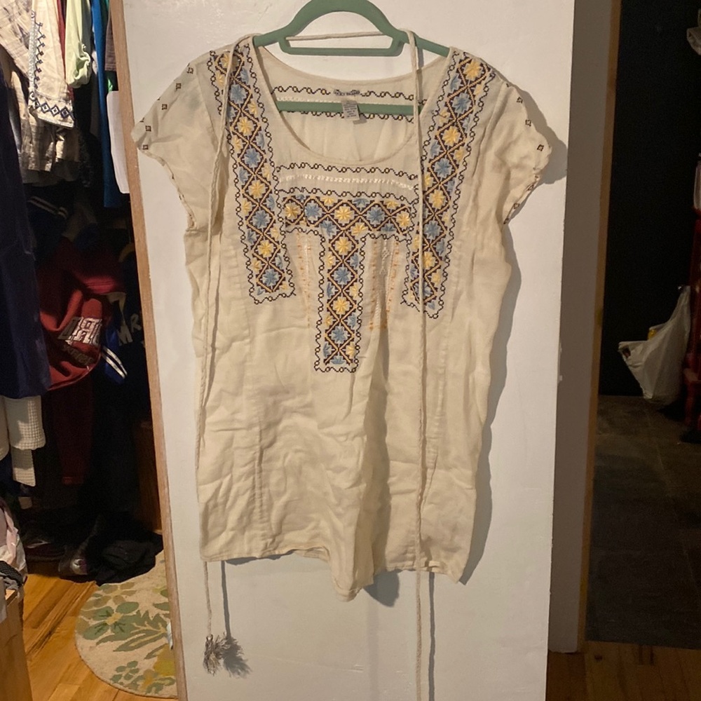Lucky Brand Embroidered Tunic -L